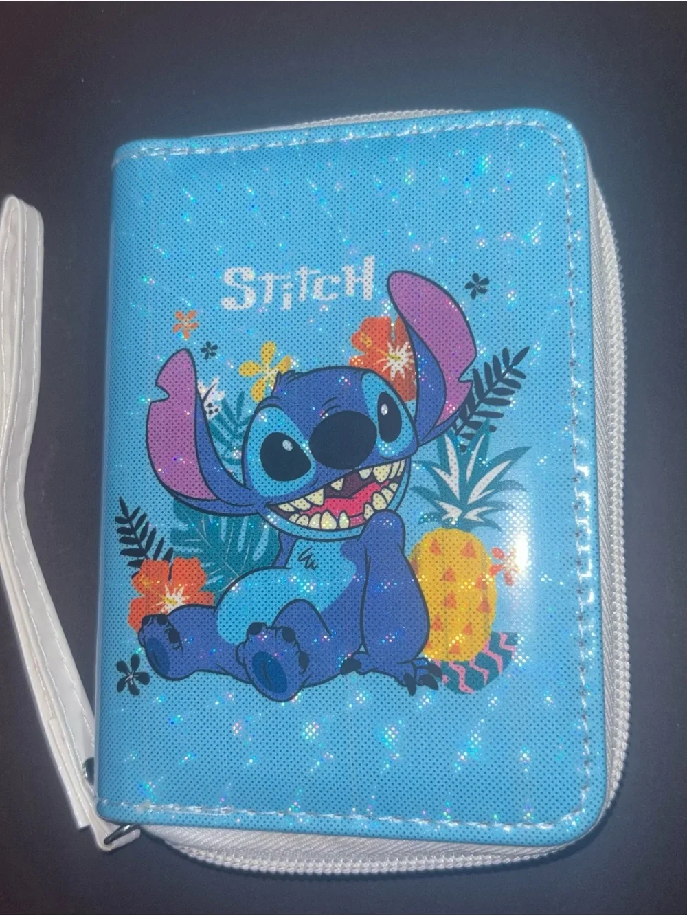 Stitch Blue Kids Zippered Wallet